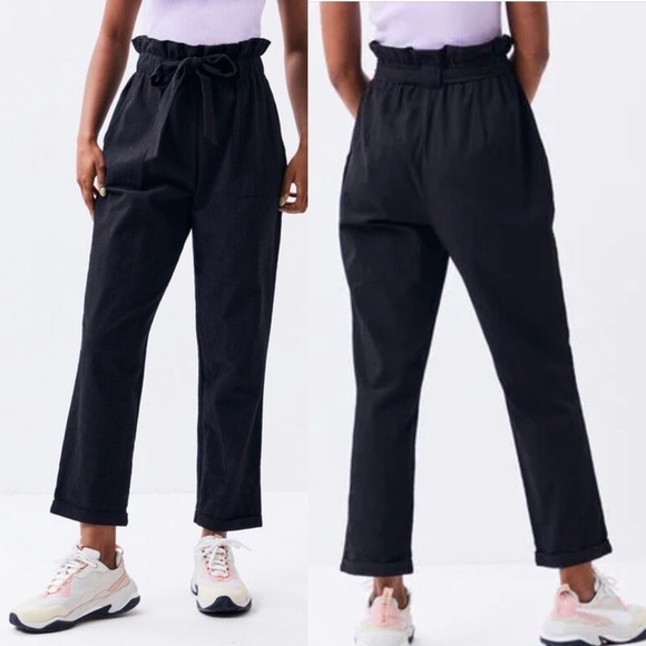 Kendall & Kylie black paperbag cargo pants. Size S - Picture 1 of 9